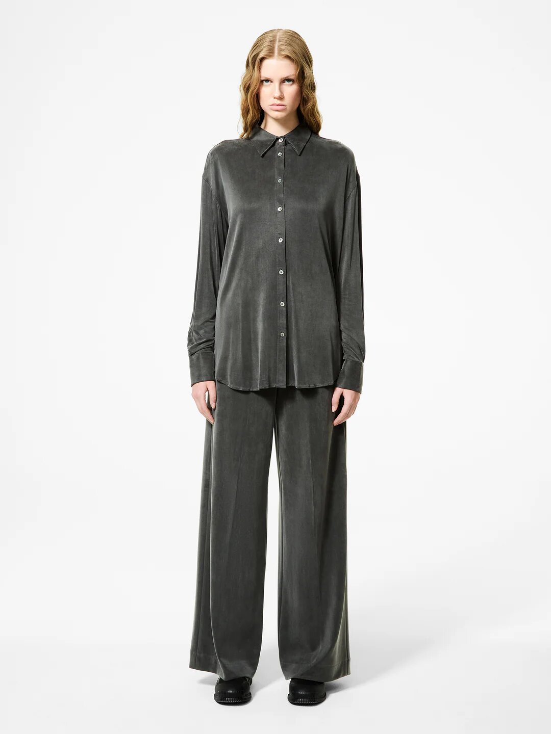 Cupro Boyfriend Wom Shirt Rrd Camicie Donna W25810AI25.26. - immagine 3